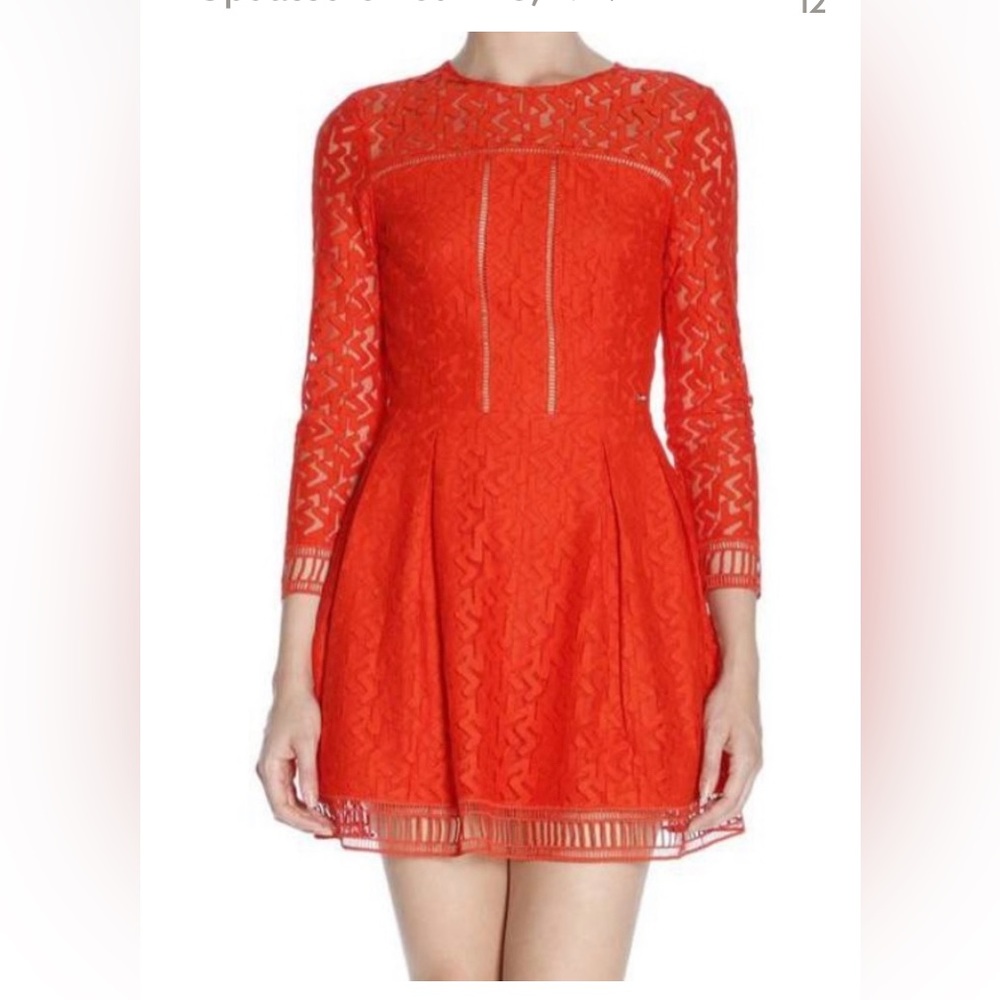 Beautiful red lace Armani Exchange mini dress